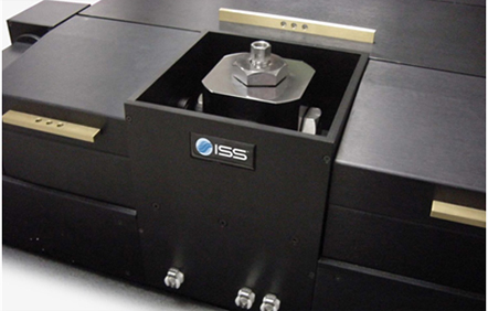 High-pressure cell sample compartment in PC1 spectrofluorimeter