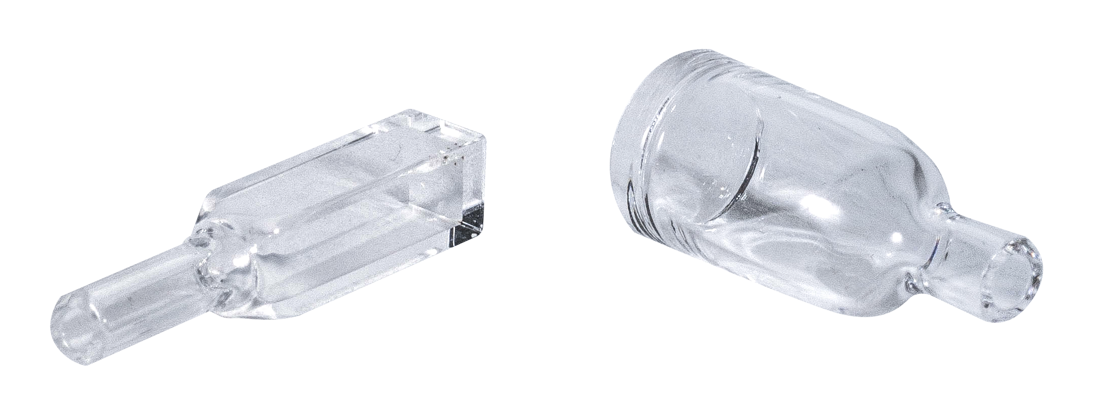 Square cuvette and cylindrical cuvette