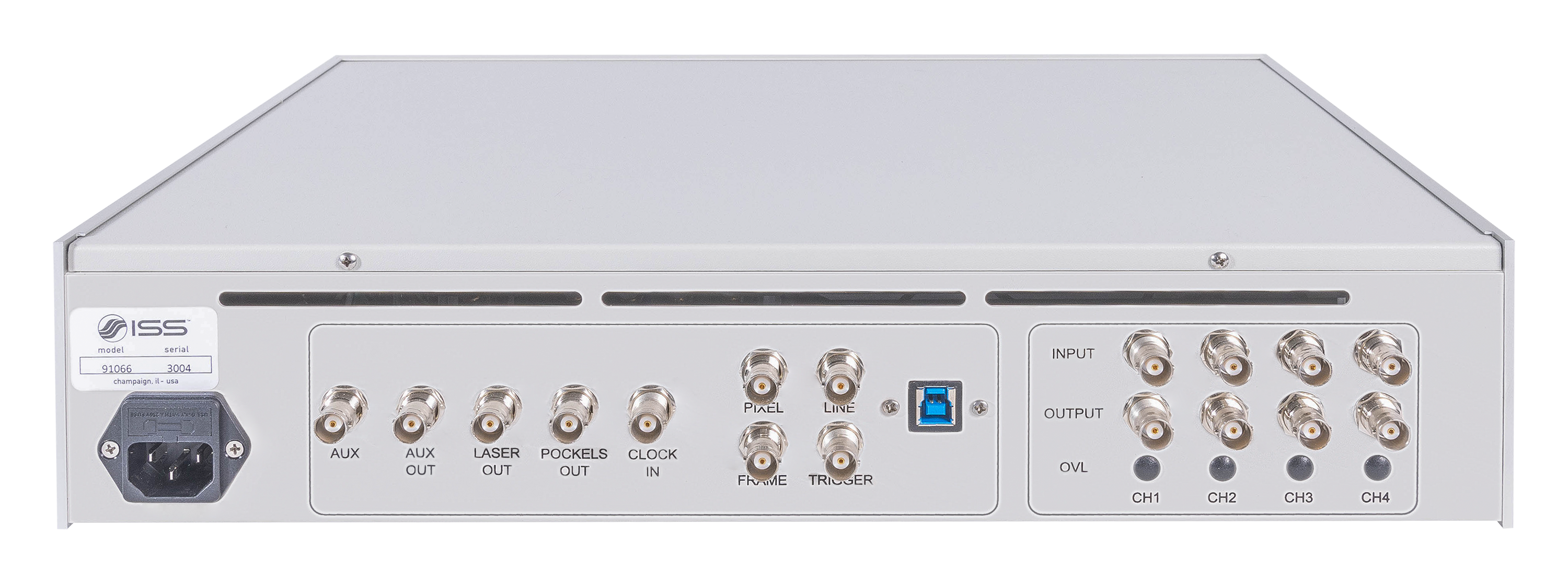 Back of FastFLIM Data Acquisition Card Controller