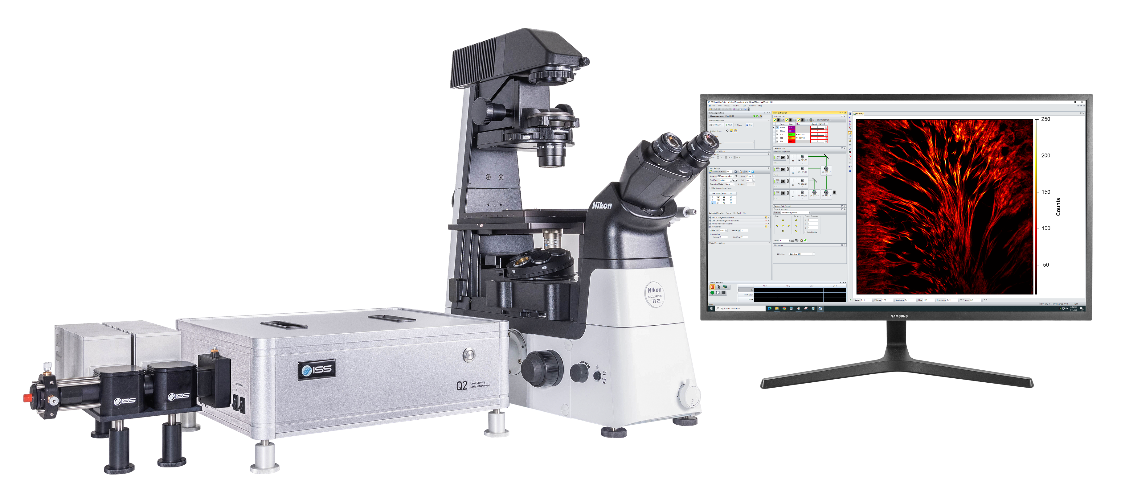 Q2 Modular Confocal Microscope for FLIM and FFS with Monitor