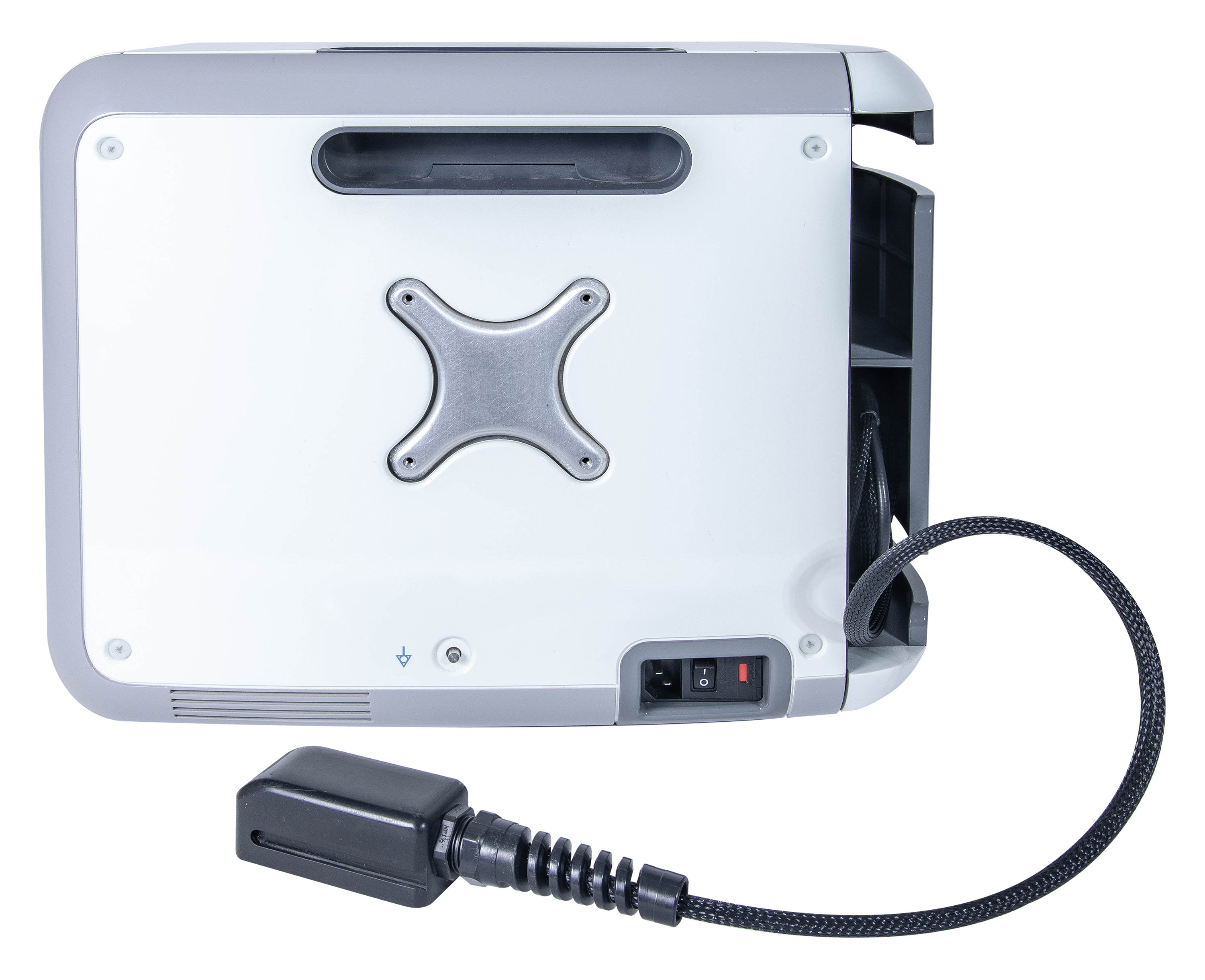 Quantitative Tissue Oximeter OxiplexTS200 Back View with Sensor Attached