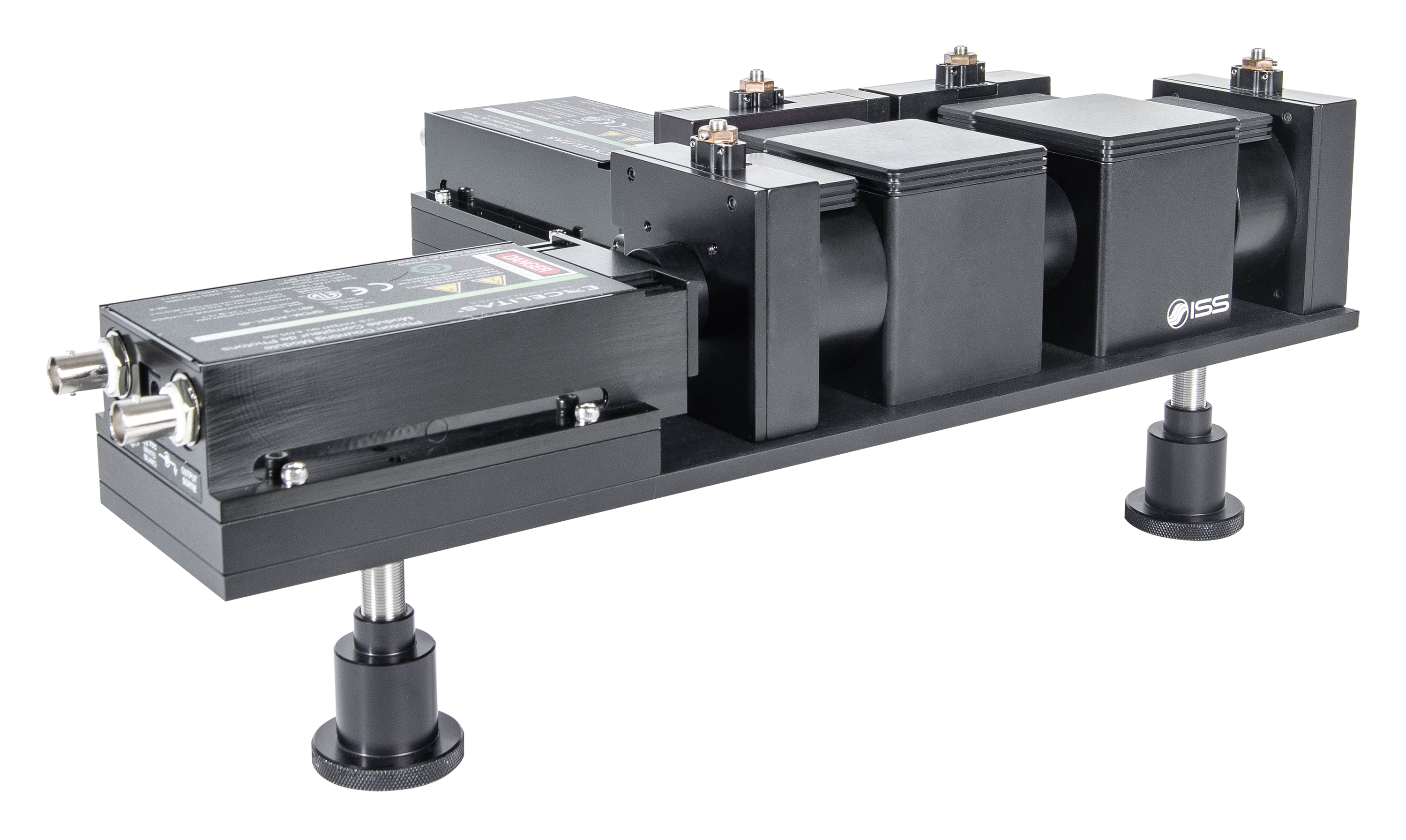 Single Photon Counting Modules on Three-Detector MiniTDU Side View