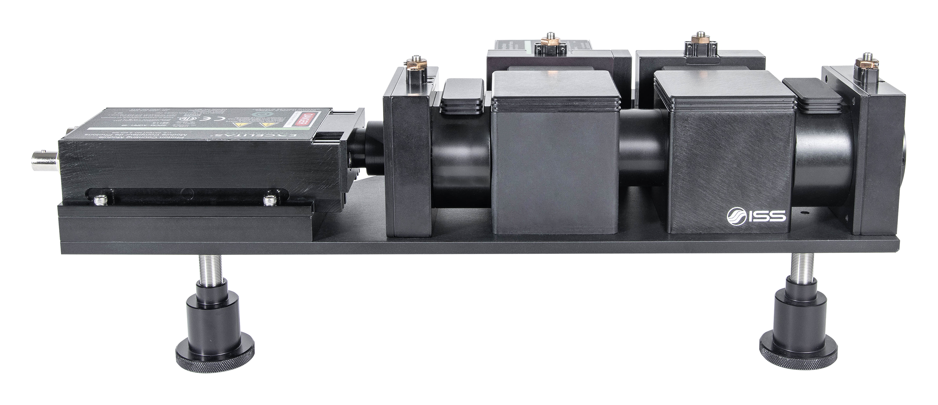 Single Photon Counting Modules on Three-Detector MiniTDU Front View