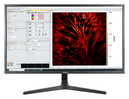 Screenshot of VistaVision working on the Q2 Modular Microscope