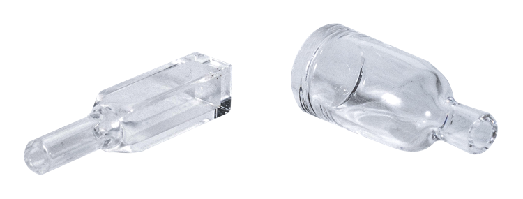 Square cuvette and cylindrical cuvette