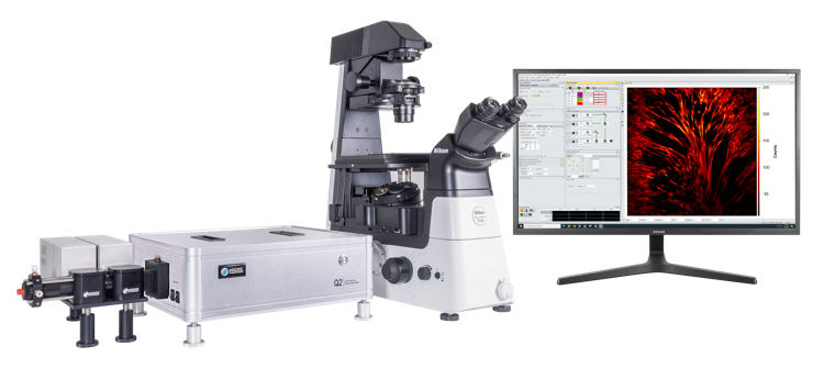 Q2 Modular Confocal Microscope for FLIM and FFS with Monitor